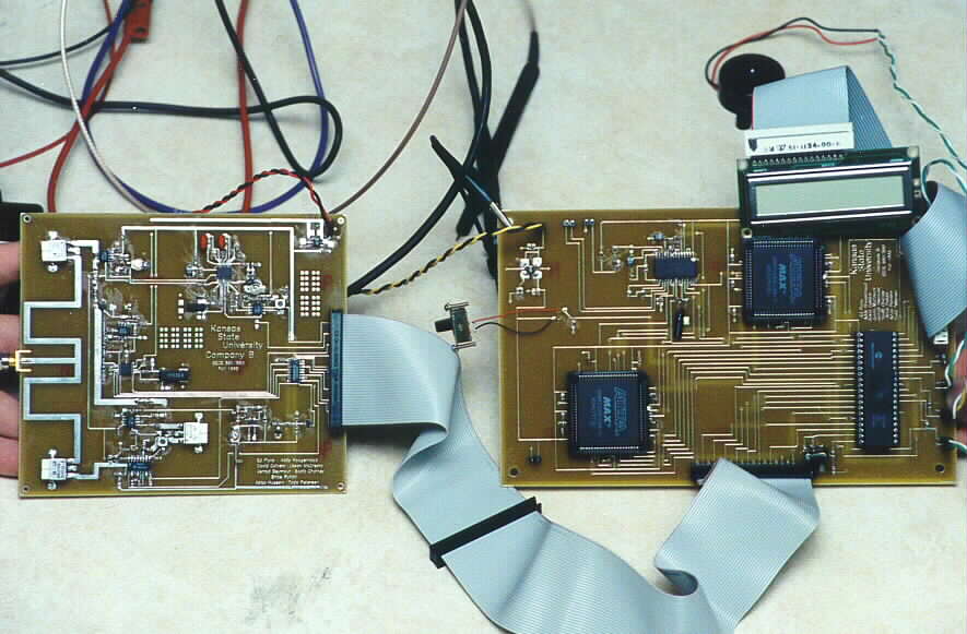 RF transceiver board and digital board